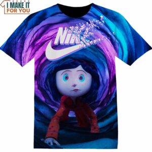 Cartoon Gift Coraline Jones 3D Nike Shirt, Stylish Nike Graphic Shirts