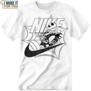 Cartoon Gift Jack Skellington The Nightmare Before Christmas Nike White Shirt