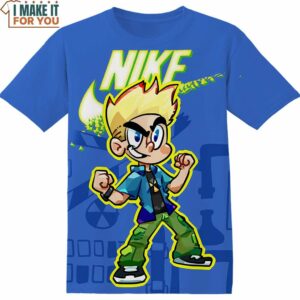 Cartoon Gift Johnny Test Nike Shirt, Nike Graphic T-shirts For Men
