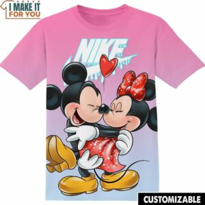 Disney Couple Mickey Minnie Nike Love Shirt, Nike Graphic Tees