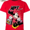 Disney Gift Minnie Mouse Shopping Nike Shirt, Eye-catching Nike Graphic T-shirts