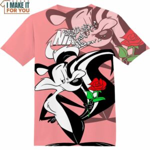 Looney Tunes Pepe Le Pew Nike Pink Shirt, Vintage Nike Graphic Tees