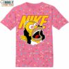 The Simpsons Eat Donuts Pink Nike T-shirt, Nike Graphic Design Shirts