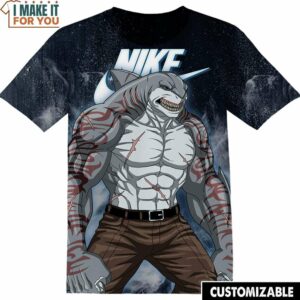 King Shark Nike 3D Shirt, Vintage Nike Graphic Tees