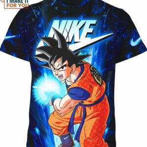 Dragon Ball Songoku Nike 3D Shirt, Nike Graphic Design Shirts, Cartoon Gift for Fan