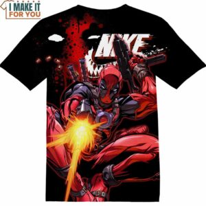 Deadpool Nike 3D Shirt, Gift for Marvel Fan, Nike Graphic Print Tee