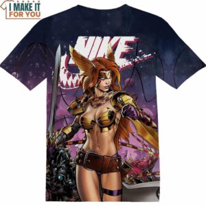Spawn Angela Nike 3D Shirt, Gift for Marvel Fan, Retro Nike Graphic Shirt