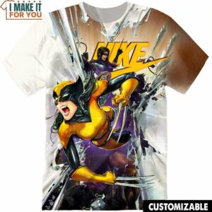 Woman Wolverine Fighting Nike Shirt, Marvel Gifts, Unique Nike Graphic Tee
