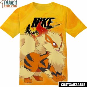 Arcanine Fire Pokemon Nike Shirt, Adorable Pokemon Shirts, Creative Nike Graphic Designs
