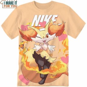 Braixen Nike 3D Shirt, Top-Rated Pokemon T-Shirts, Fashionable Nike Graphic Shirts