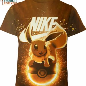 Eevee Nike 3D Shirt, Unique Pokemon Gifts, Graphic Nike T-shirts