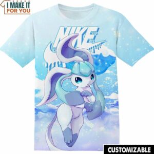Glaceon Pokemon Nike Shirt, Pokemon Graphic Tees, Nike Graphic T-shirts For Men