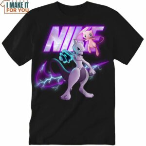Mew and Mewtwo Nike Shirt, Exciting Pokemon Gift Ideas, Nike Graphic Print Tees