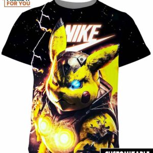 Pikachu Warrior Thor Nike 3D Shirt, Ultimate Pokemon Gift, Modern Nike Graphic Tees