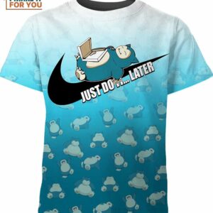 Snorlax Pokemon Nike Just Do It Later Shirt, Eye-catching Nike Graphic T-shirts Snorlax Pokemon Nike Just Do It Later Shirt, Eye-catching Nike Graphic T-shirts