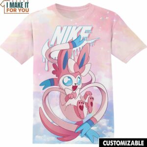 Sylveon Pokemon Nike Shirt, Unique 3D Pokemon T-Shirt for Fan, Cool Nike Graphic Tees