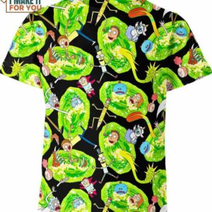 Rick And Morty 3D Pattern Shirt, Gifts For Rick And Morty Fans