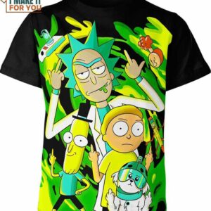 Rick And Morty Middle Finger Shirt, Rick And Morty Present Ideas