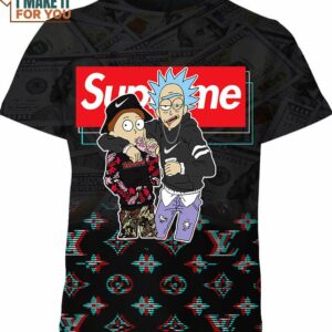 Rick And Morty Supreme Shirt, Rick And Morty Gift for Fan