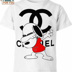 Dabbing Snoopy Chanel Shirt, Snoopy Gifts For Adults