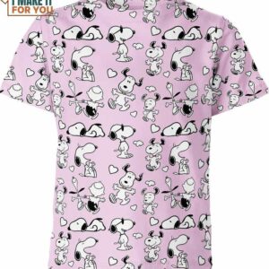 Snoopy 3D Pattern Shirt, Cute Snoopy Gifts