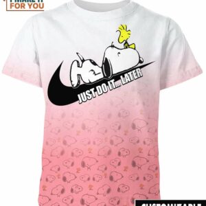 Snoopy Dog Nike Just Do It Later Shirt, Unique Snoopy Gifts