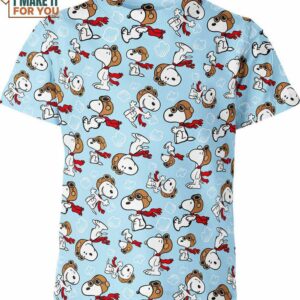 Snoopy Flying 3D Shirt, Snoopy Gift Ideas