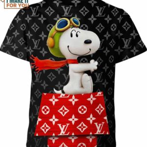 Snoopy Louis Vuitton 3D Shirt, Snoopy Gifts For Him