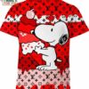 Snoopy Louis Vuitton Ice Cream Red Shirt, Peanuts Characters Gifts