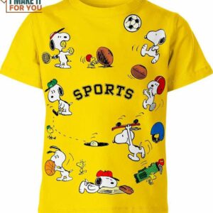 Snoopy Sport Shirt, Peanuts Cartoon Gifts