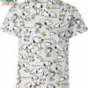Snoopy Woodstock Pattern Shirt, Snoopy And Peanuts Gifts