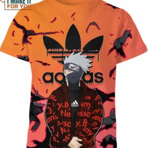 Kakashi Hatake Adidas 3D Shirt, Unique Anime Gifts For Fans