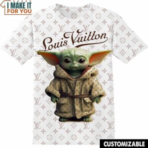 Baby Yoda Star War Louis Vuilton Luxury Shirt, Cartoon Gifts for Animation Fans