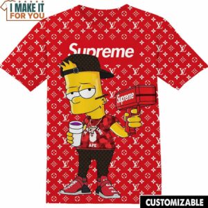 Bart Simpson Supreme LV Cool Shirt, Inexpensive Gift Ideas for Cartoon Lovers