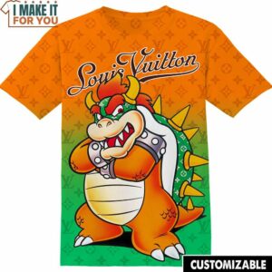 Brower Mario Louis Vuilton Luxury Shirt, Affordable Cartoon Gifts for Animation Fans