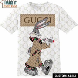 Bugs Bunny Gucci Luxury 3D Shirt, Gifts for Cartoon Lovers