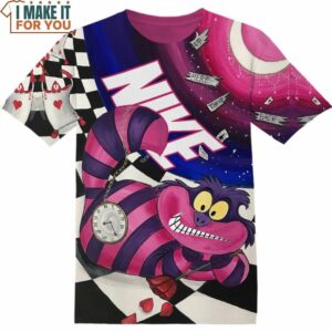 Cheshire Cat Alice’s Adventures in Wonderland 3D Shirt, Cartoon Gifts for Animation Fans