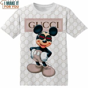 Disney Mickey Wearing Glass Gucci Shirt, Gift Ideas for Cartoon Lovers