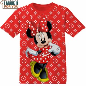 Disney Minnie Louis Vuilton 3D Shirt, Holiday Gift Ideas for Cartoon Lovers