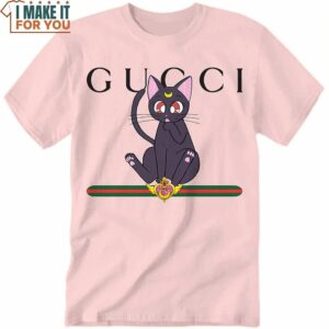 Luna Cat Sailor Moon Gucci Cute Shirt, Affordable Gifts for Cartoon Lovers
