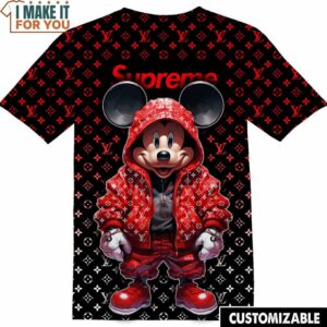 Mickey Mouse Disney Supreme LV 3D Shirt, Unique Cartoon Gifts for Animation Fans