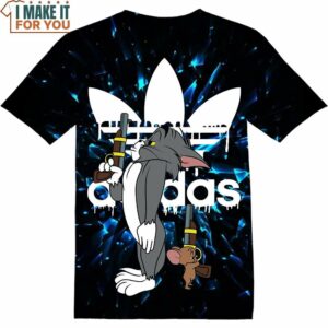 Tom and Jerry Adidas 3D Cool Shirt, Funny Cartoon Lover Gifts Ideas