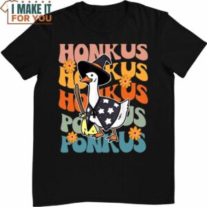 Honkus Ponkus Shirt Goose Meme Groovy Halloween Funny T-Shirt, Cute Halloween Gift