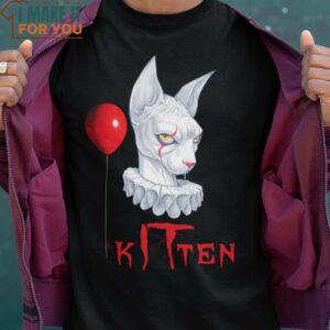 Kitten Sphynx Cat IT Movie Cat Horror T-shirt, Cute Halloween Gift