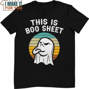 This Is Boo Sheet Ghost Retro Halloween Costume T-Shirt, Cute Halloween Gift