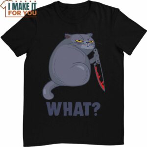 Cat What Funny Halloween Tee, Cute Spooky Gifts