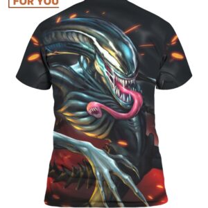 Alien x Venom T Shirt Scary Halloween Gift Ideas 2