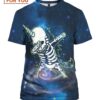 Dabbing Unicorn Skeleton T Shirt, Horror Movie Merchandise for Halloween