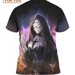 Spider Gwen x Valak Halloween T Shirt Vintage Horror T Shirts 2