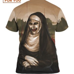 Valak x Monalisa Halloween Horror T Shirt Creepy Cryptid T Shirts 2
